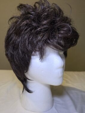 Jon Renau Short Layered Synthetic Wig in Dark Brown - Women Hair
